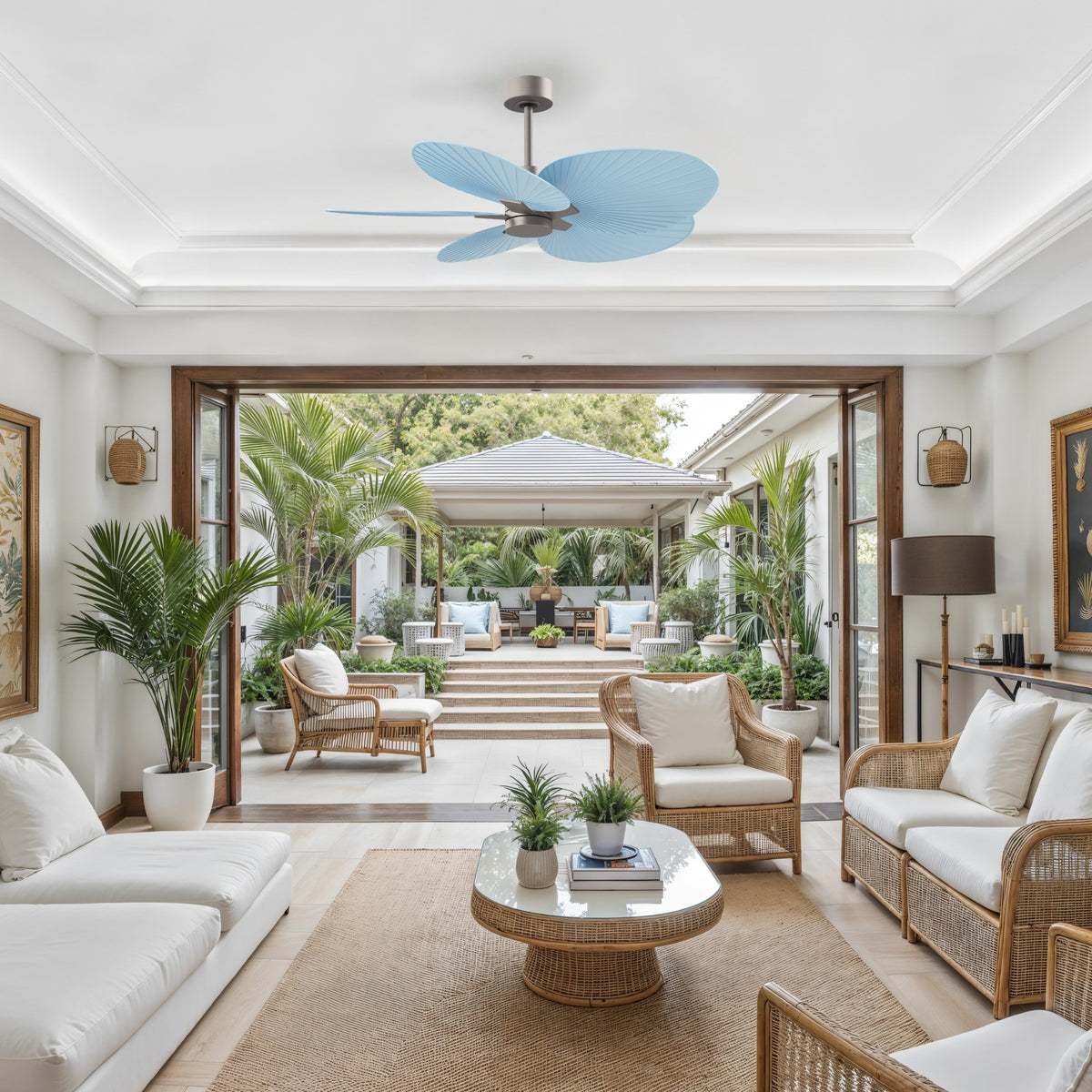 Alessandra Tropical 5-Blade Ceiling Fan Without Light Kit