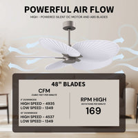 Alessandra Tropical 5-Blade Ceiling Fan Without Light Kit