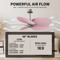 Alessandra Tropical 5-Blade Ceiling Fan Without Light Kit