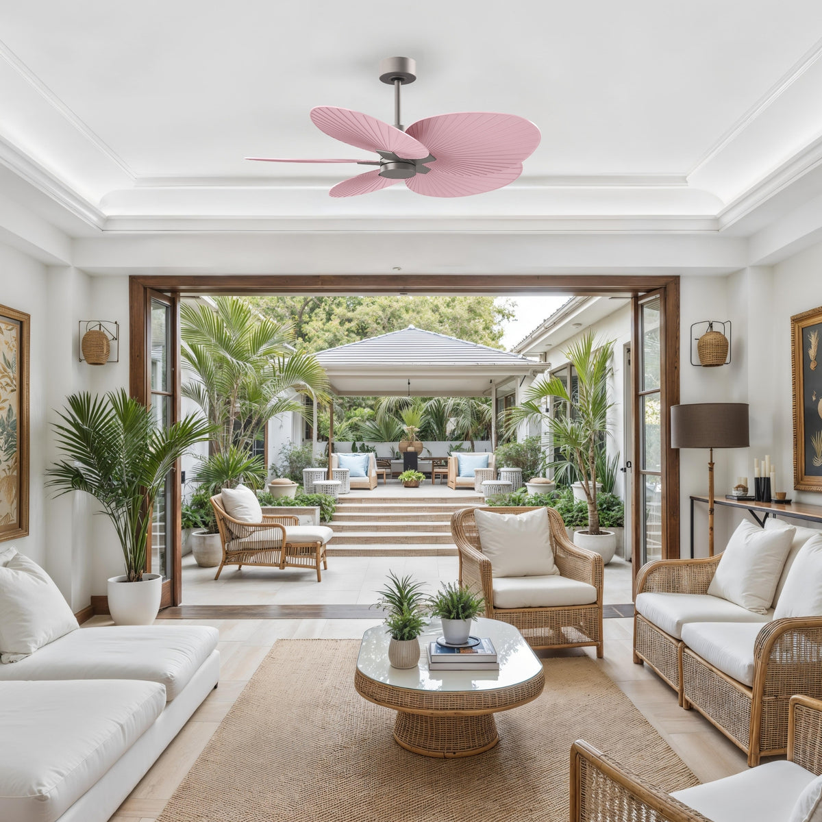 Alessandra Tropical 5-Blade Ceiling Fan Without Light Kit