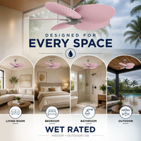 Alessandra Tropical 5-Blade Ceiling Fan Without Light Kit