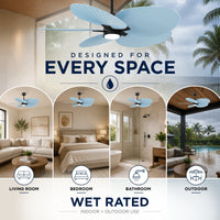 Alessandra Tropical 5-Blade Ceiling Fan with LED Light