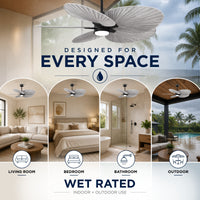 Alessandra Tropical 5-Blade Ceiling Fan with LED Light