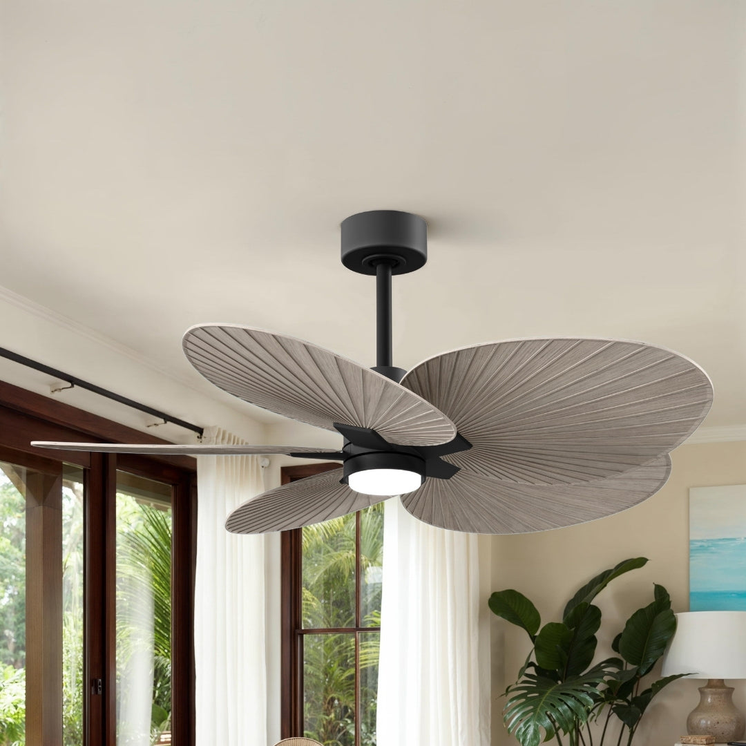 Alessandra Tropical 5-Blade Ceiling Fan with LED Light