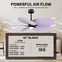 Alessandra Tropical 5-Blade Ceiling Fan with LED Light