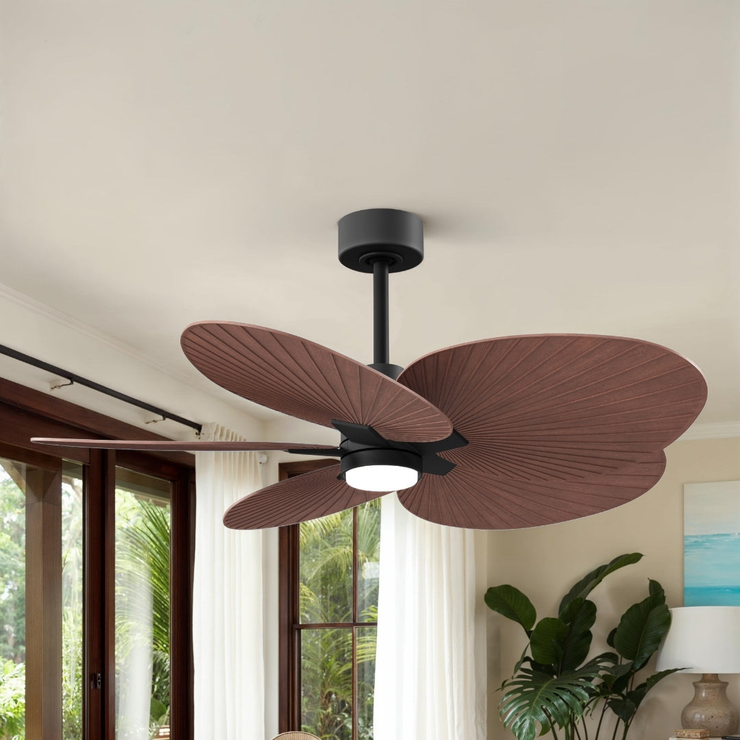 Alessandra Tropical 5-Blade Ceiling Fan with LED Light