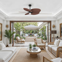 Alessandra Tropical 5-Blade Ceiling Fan with LED Light
