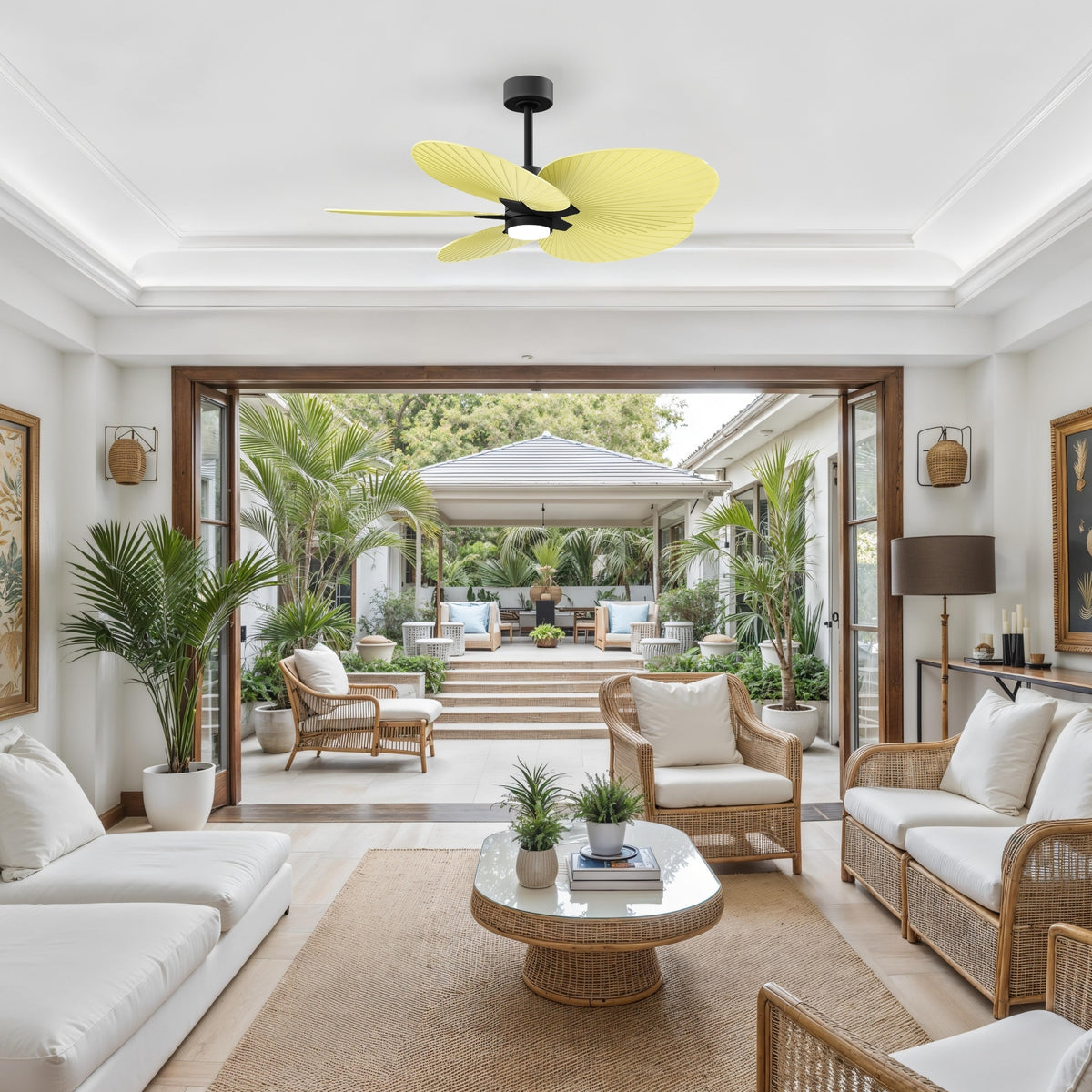 Alessandra Tropical 5-Blade Ceiling Fan with LED Light