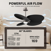 Alessandra Tropical 5-Blade Ceiling Fan with LED Light