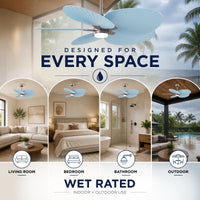 Alessandra Tropical 5-Blade Ceiling Fan with LED Light