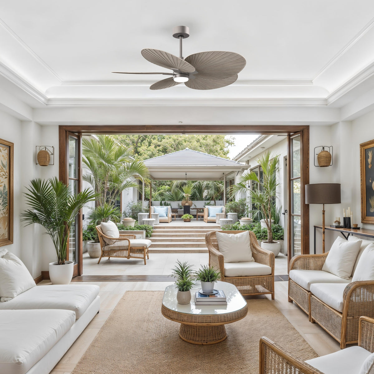 Alessandra Tropical 5-Blade Ceiling Fan with LED Light