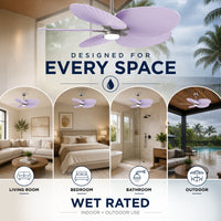 Alessandra Tropical 5-Blade Ceiling Fan with LED Light