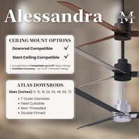 Alessandra 3-Blade Ceiling Fan Without Light Kit