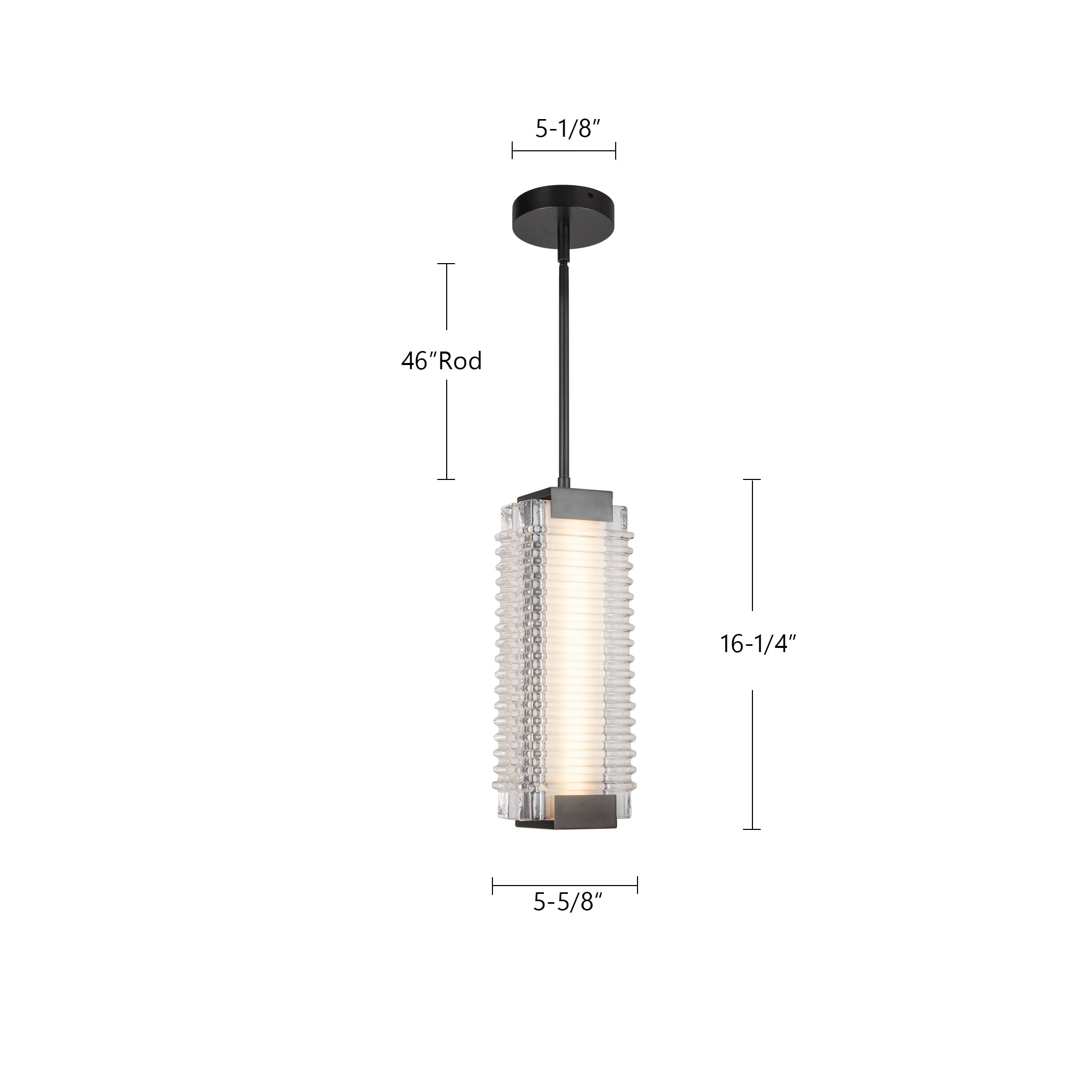 Alai 16-in Steel Pendant