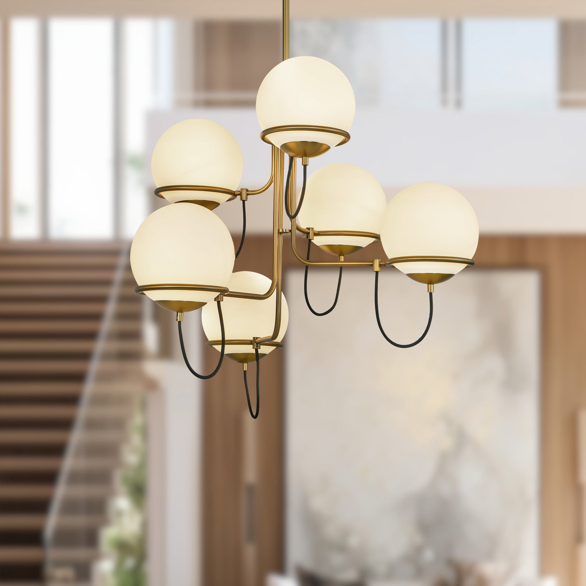 Alba 32-in Steel Chandelier