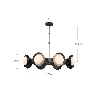 Alonso 37-in Steel Chandelier