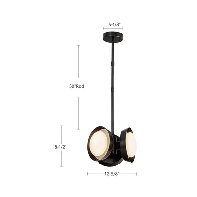 Alonso 13-in Steel Pendant
