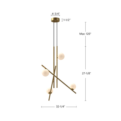 Amara 32-in Steel Chandelier