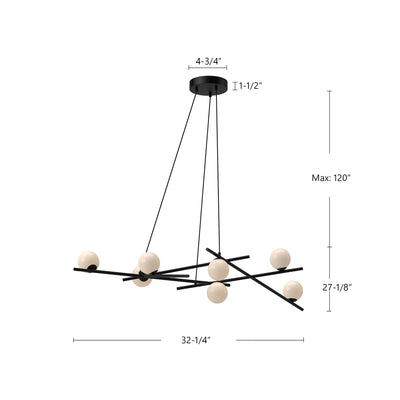 Amara 54-in Steel Chandelier