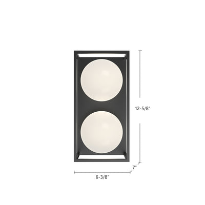 Amelia 13-in Aluminum Outdoor Wall Sconce