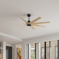 64-Inch Ariella 8-Blade Ceiling Fan Without Light Kit