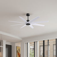 64-Inch Ariella 8-Blade Ceiling Fan Without Light Kit