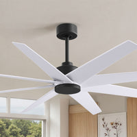 64-Inch Ariella 8-Blade Ceiling Fan Without Light Kit