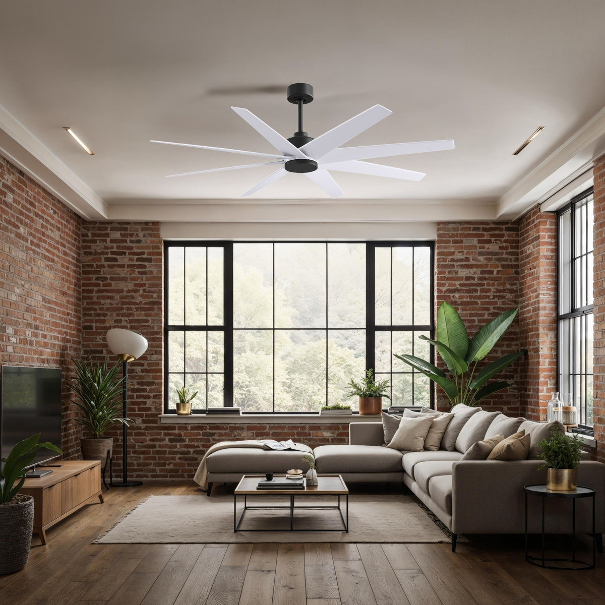 64-Inch Ariella 8-Blade Ceiling Fan Without Light Kit