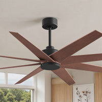 64-Inch Ariella 8-Blade Ceiling Fan Without Light Kit