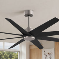 64-Inch Ariella 8-Blade Ceiling Fan Without Light Kit