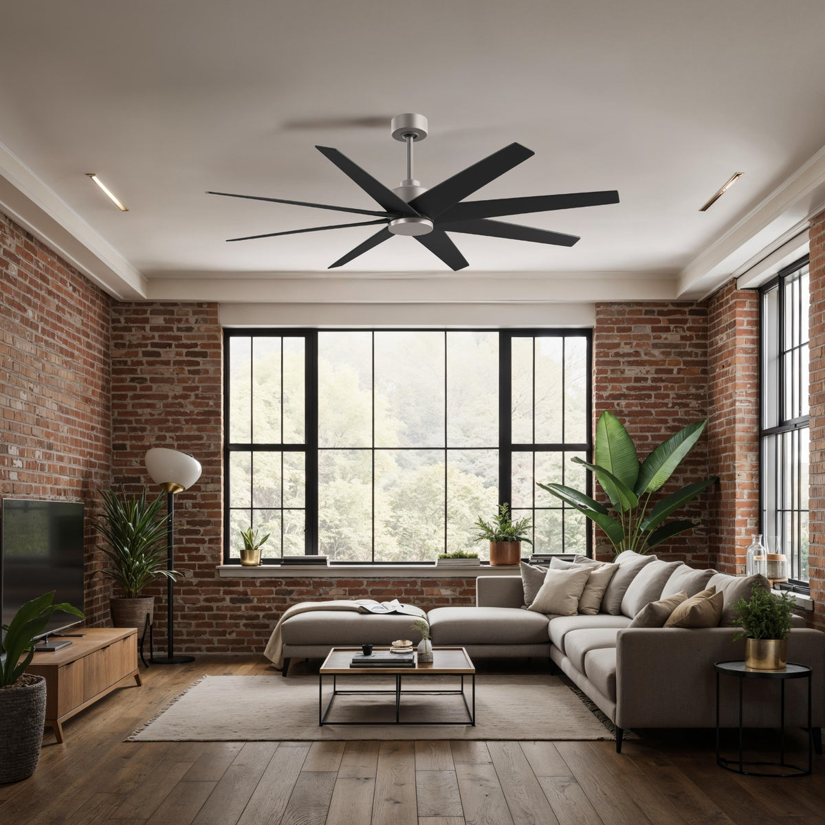 64-Inch Ariella 8-Blade Ceiling Fan Without Light Kit