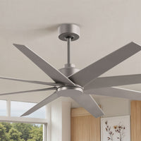 64-Inch Ariella 8-Blade Ceiling Fan Without Light Kit