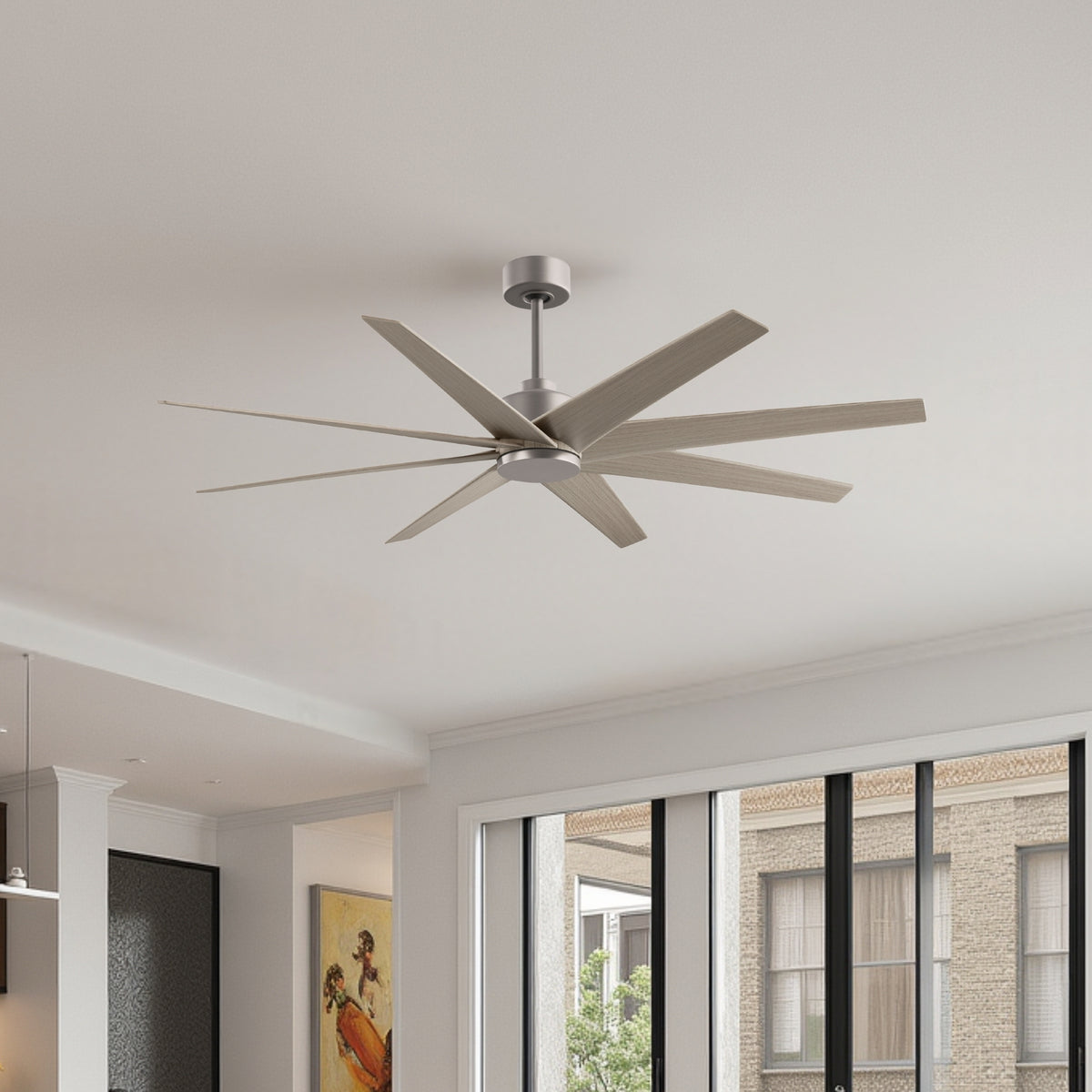 64-Inch Ariella 8-Blade Ceiling Fan Without Light Kit