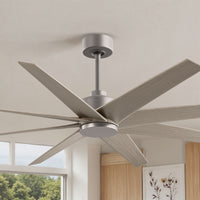 64-Inch Ariella 8-Blade Ceiling Fan Without Light Kit