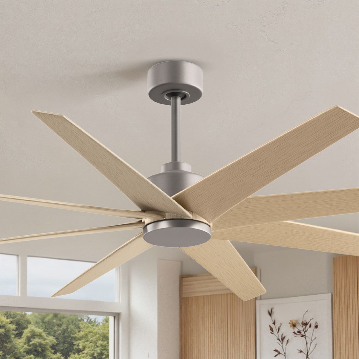 64-Inch Ariella 8-Blade Ceiling Fan Without Light Kit