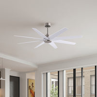 64-Inch Ariella 8-Blade Ceiling Fan Without Light Kit
