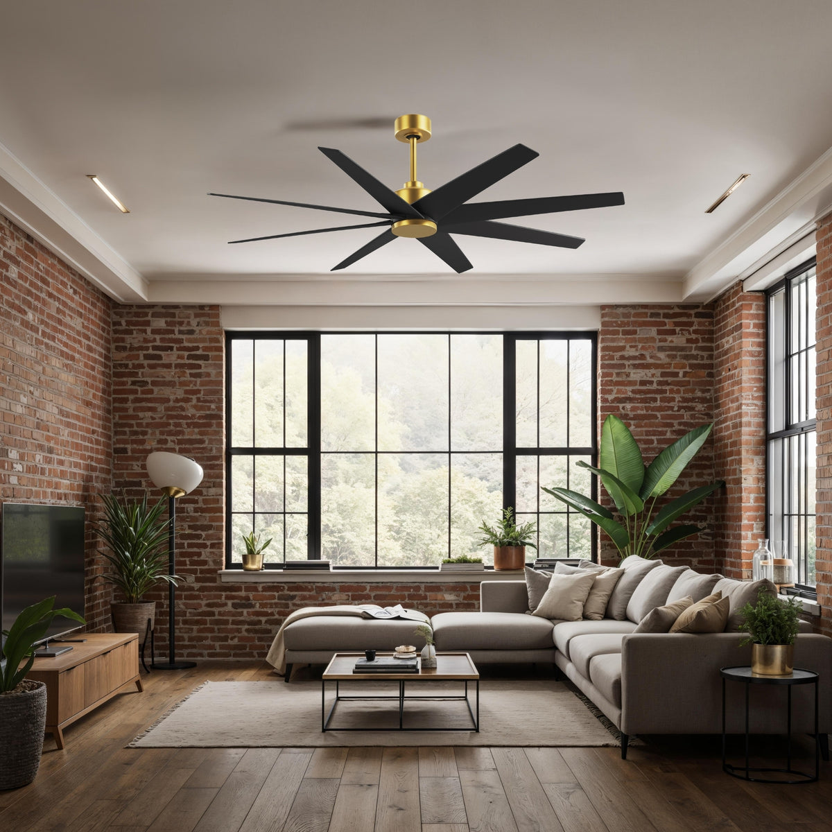 64-Inch Ariella 8-Blade Ceiling Fan Without Light Kit