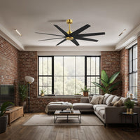 64-Inch Ariella 8-Blade Ceiling Fan Without Light Kit