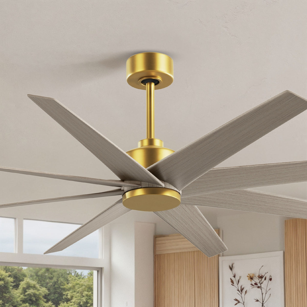 64-Inch Ariella 8-Blade Ceiling Fan Without Light Kit