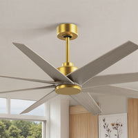 64-Inch Ariella 8-Blade Ceiling Fan Without Light Kit