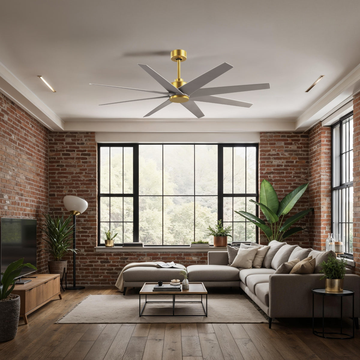 64-Inch Ariella 8-Blade Ceiling Fan Without Light Kit