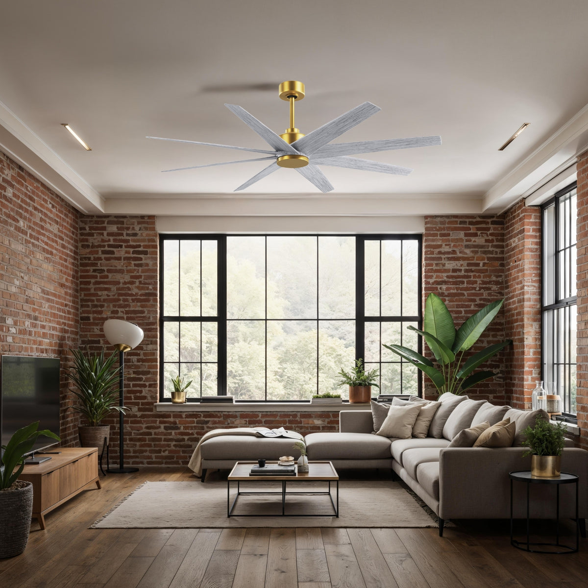 64-Inch Ariella 8-Blade Ceiling Fan Without Light Kit
