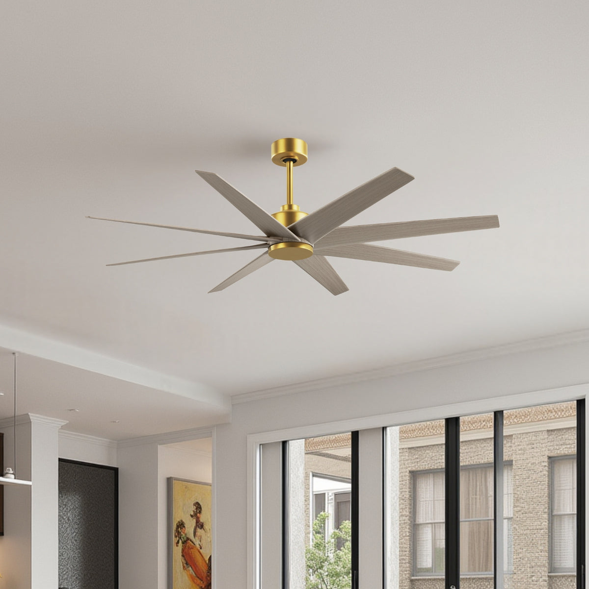 64-Inch Ariella 8-Blade Ceiling Fan Without Light Kit