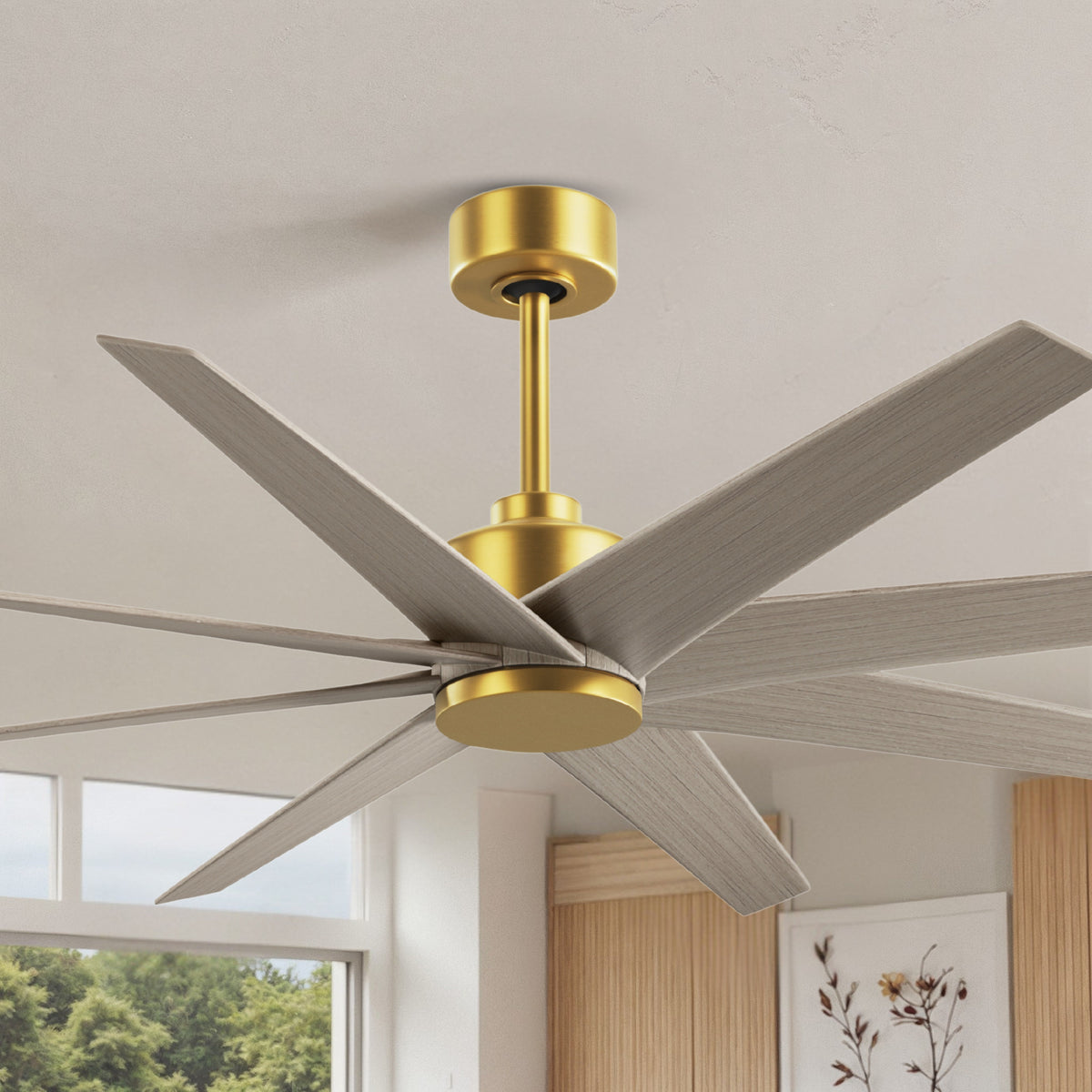 64-Inch Ariella 8-Blade Ceiling Fan Without Light Kit