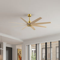 64-Inch Ariella 8-Blade Ceiling Fan Without Light Kit
