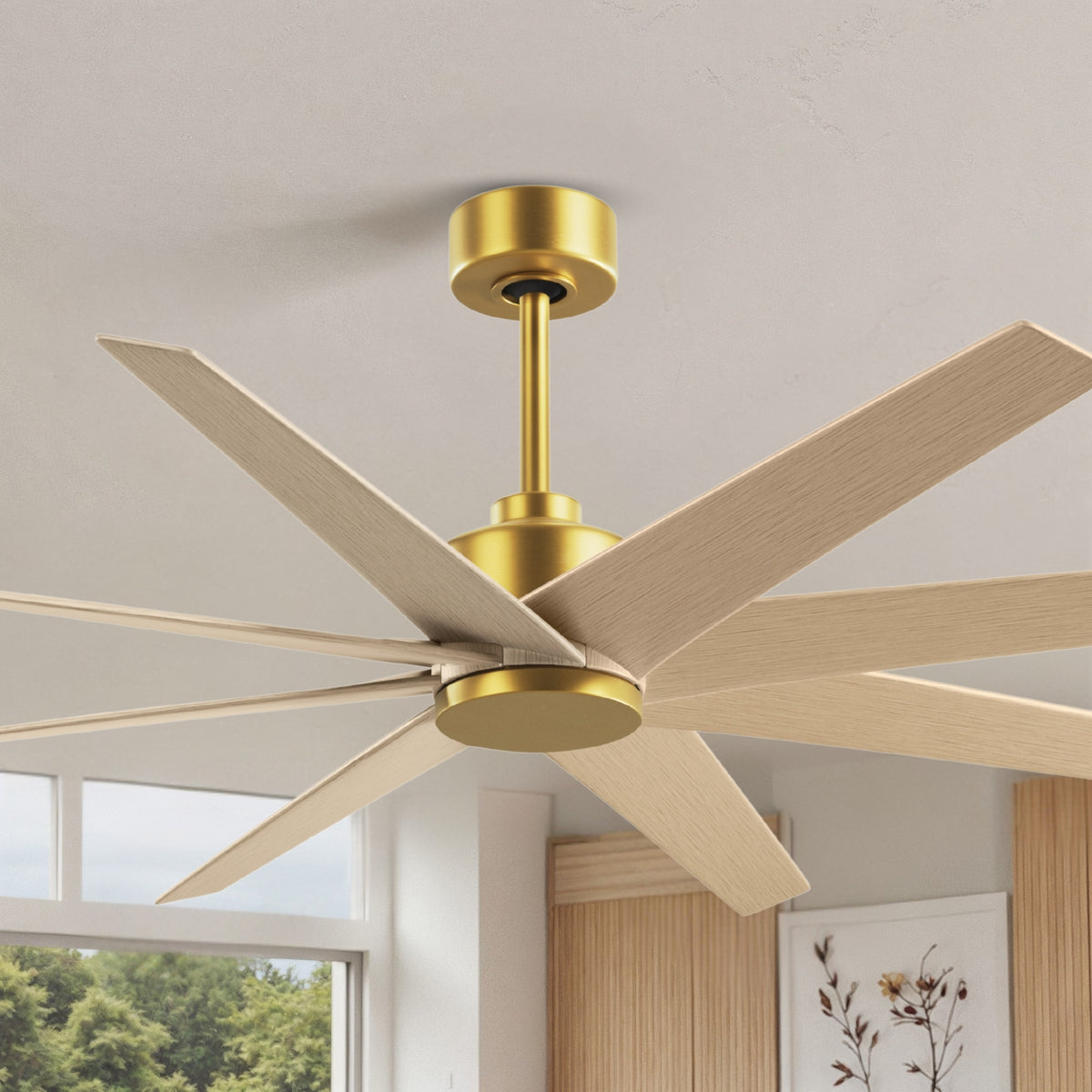 64-Inch Ariella 8-Blade Ceiling Fan Without Light Kit