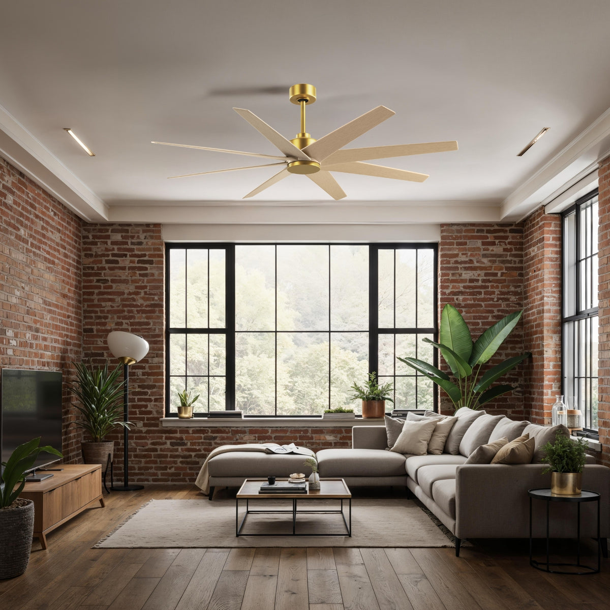 64-Inch Ariella 8-Blade Ceiling Fan Without Light Kit