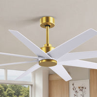 64-Inch Ariella 8-Blade Ceiling Fan Without Light Kit