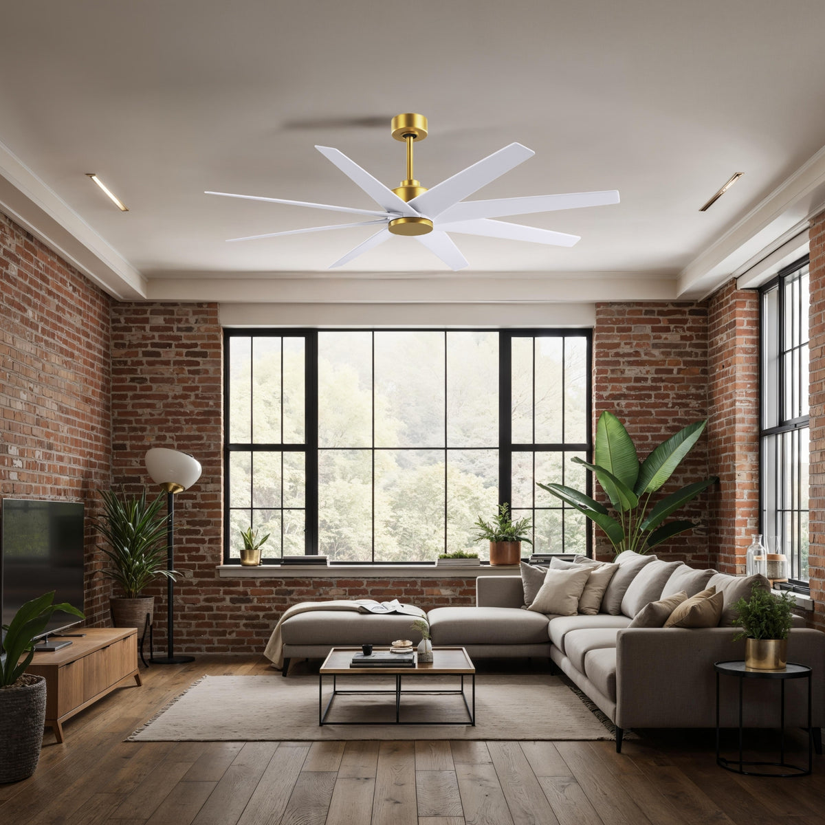 64-Inch Ariella 8-Blade Ceiling Fan Without Light Kit