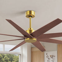 64-Inch Ariella 8-Blade Ceiling Fan Without Light Kit